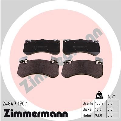 Juego de pastillas de freno ZIMMERMANN 24847.170.1