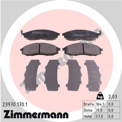 Juego de pastillas de freno ZIMMERMANN 23970.170.1