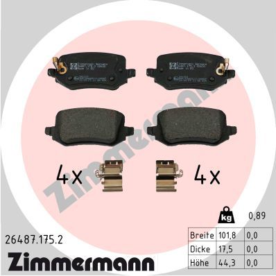 Juego de pastillas de freno ZIMMERMANN 26487.175.2