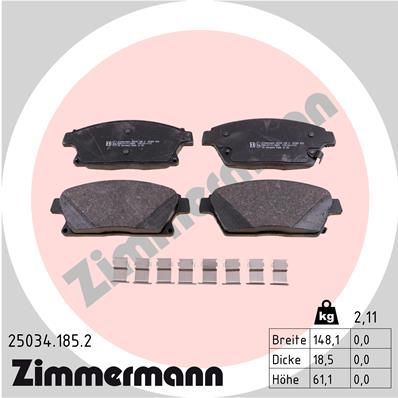 Juego de pastillas de freno ZIMMERMANN 25034.185.2