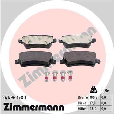 Juego de pastillas de freno ZIMMERMANN 24496.170.2