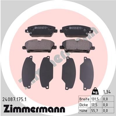 Juego de pastillas de freno ZIMMERMANN 24087.175.1