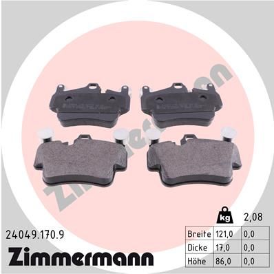 Juego de pastillas de freno ZIMMERMANN 24049.170.9