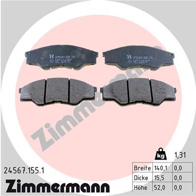 Juego de pastillas de freno ZIMMERMANN 24567.155.1