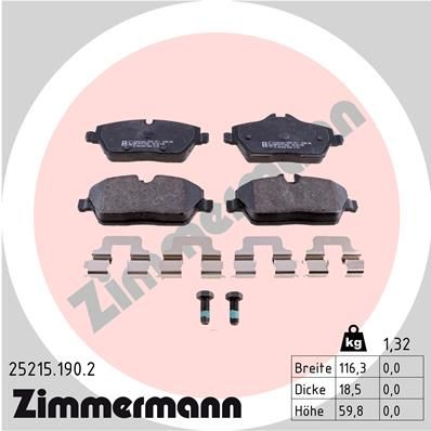 Juego de pastillas de freno ZIMMERMANN 25215.190.2
