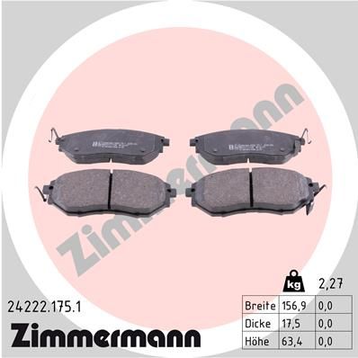 Juego de pastillas de freno ZIMMERMANN 24222.175.1