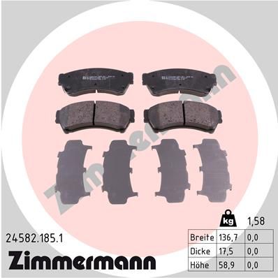 Juego de pastillas de freno ZIMMERMANN 24582.185.1