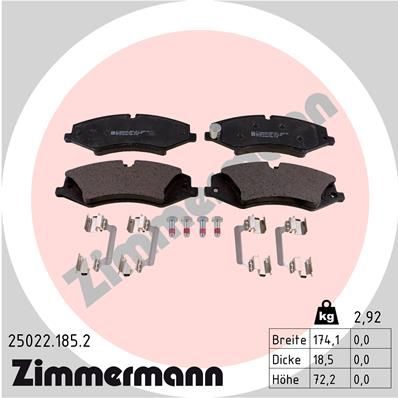 Juego de pastillas de freno ZIMMERMANN 25022.985.2