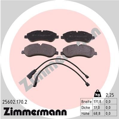 Juego de pastillas de freno ZIMMERMANN 25602.170.2