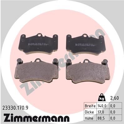 Juego de pastillas de freno ZIMMERMANN 23330.170.9