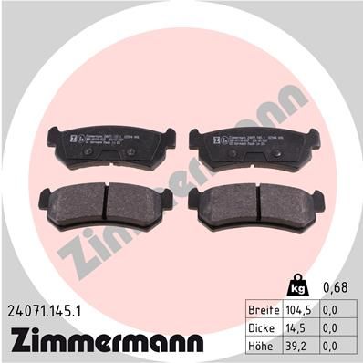 Juego de pastillas de freno ZIMMERMANN 24071.145.1