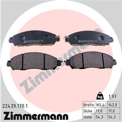 Juego de pastillas de freno ZIMMERMANN 22439.170.1