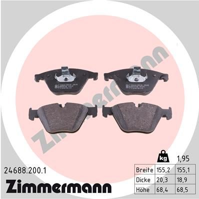 Juego de pastillas de freno ZIMMERMANN 24688.200.1