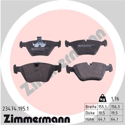 Juego de pastillas de freno ZIMMERMANN 23474.195.1
