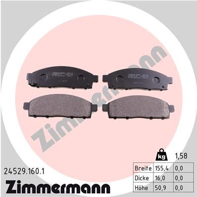 Juego de pastillas de freno ZIMMERMANN 24529.160.1
