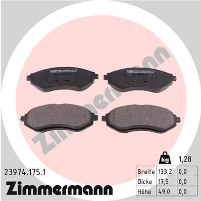 Juego de pastillas de freno ZIMMERMANN 23974.175.1