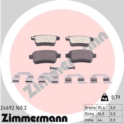 Juego de pastillas de freno ZIMMERMANN 24692.160.2