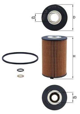 Filtro de aceite MAHLE OX 1158D