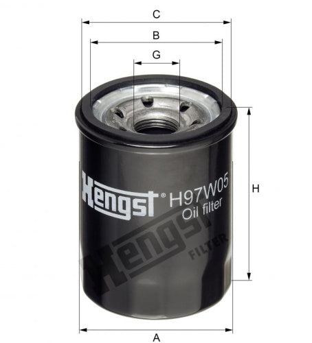 Filtro de aceite HENGST FILTER H97W05