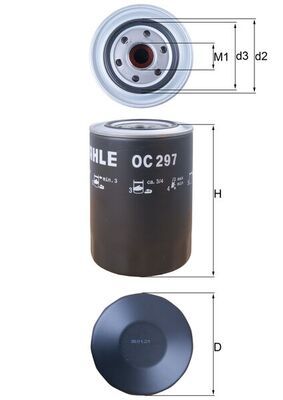 Filtro de aceite MAHLE OC 297