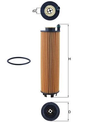 Filtro de aceite MAHLE OX 1301D