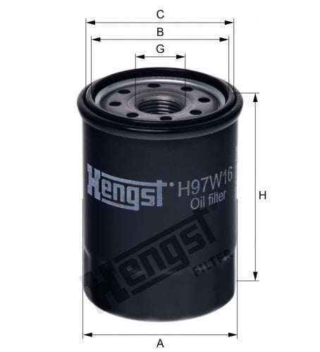 Filtro de aceite HENGST FILTER H97W16