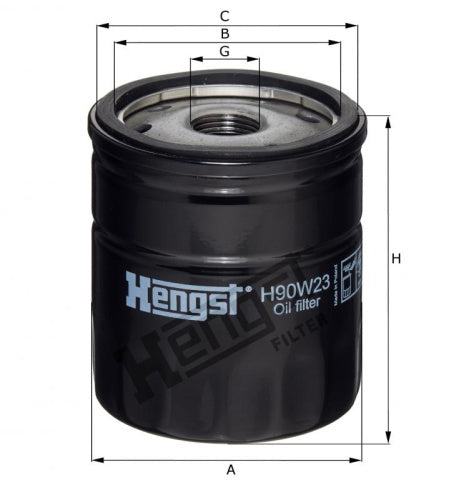 Filtro de aceite HENGST FILTER H90W23