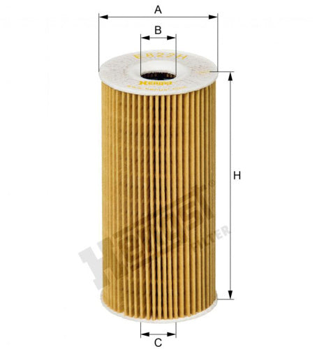 Filtro de aceite HENGST FILTER E822H D255