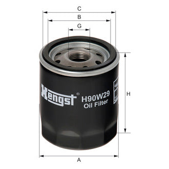 Filtro de aceite HENGST FILTER H90W29
