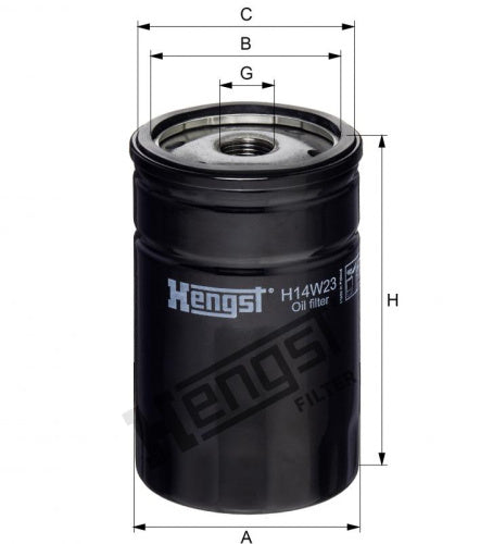 Filtro de aceite HENGST FILTER H14W23