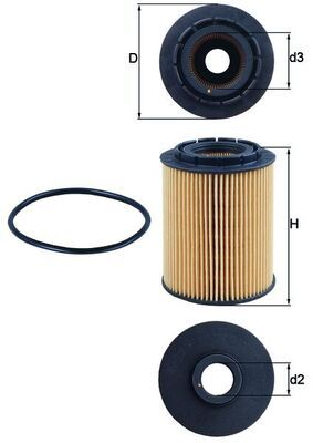 Filtro de aceite MAHLE OX 160D