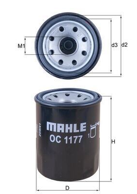 Filtro de aceite MAHLE OC 1177