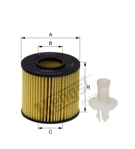 Filtro de aceite HENGST FILTER E1024H D234