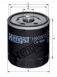 Filtro de aceite HENGST FILTER H90W13