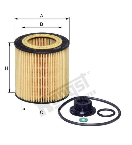 Filtro de aceite HENGST FILTER E61H D258