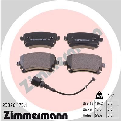 Juego de pastillas de freno ZIMMERMANN 23326.175.2