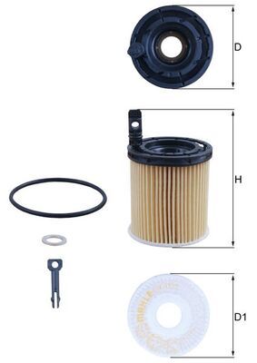 Filtro de aceite MAHLE OX 1121D