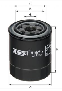 Filtro de aceite HENGST FILTER H10W19