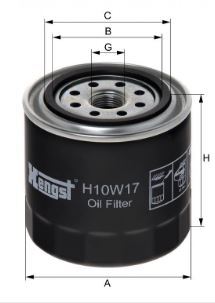 Filtro de aceite HENGST FILTER H10W17