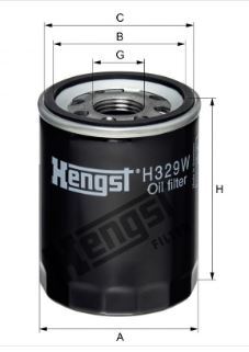 Filtro de aceite HENGST FILTER H329W