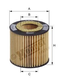 Filtro de aceite HENGST FILTER E37H D84