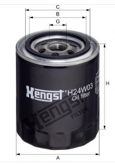 Filtro de aceite HENGST FILTER H24W03