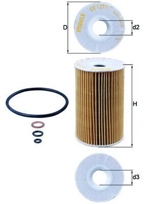 Filtro de aceite MAHLE OX 1271D