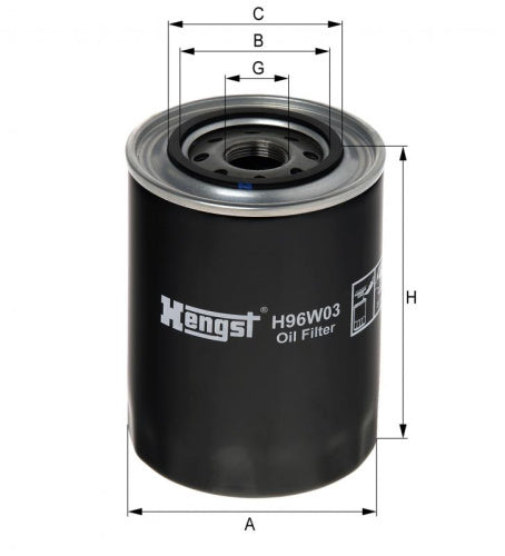 Filtro de aceite HENGST FILTER H96W03