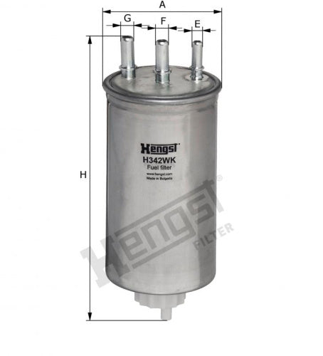 Filtro de aceite HENGST FILTER H342W