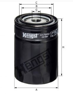 Filtro de aceite HENGST FILTER H17W02
