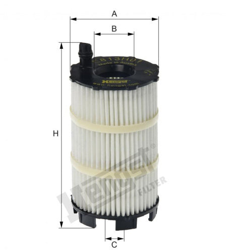 Filtro de aceite HENGST FILTER E813H01 D188