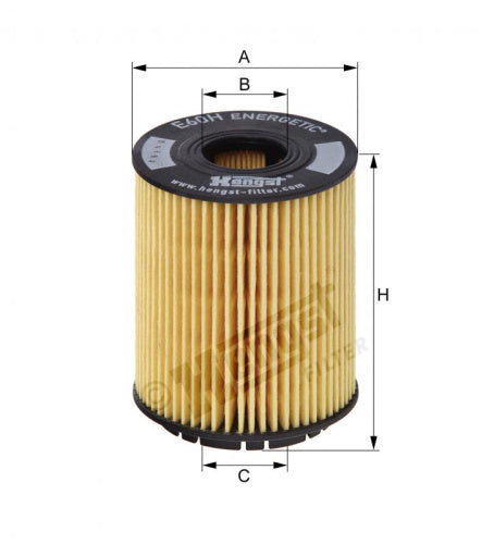 Filtro de aceite HENGST FILTER E60H D110