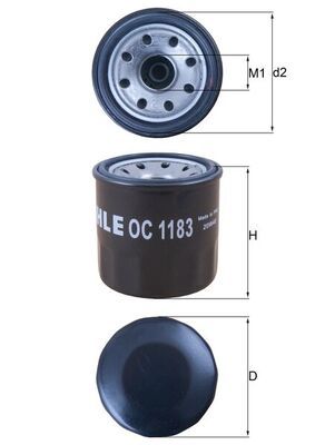 Filtro de aceite MAHLE OC 1183