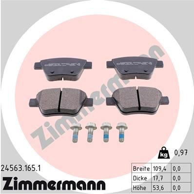 Juego de pastillas de freno ZIMMERMANN 24563.165.1